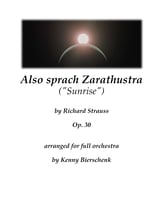 Also sprach Zarathustra Orchestra sheet music cover